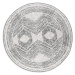 Krémovo-sivý okrúhly vonkajší koberec ø 140 cm Gemini – Elle Decoration