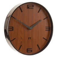 Dizajnové nástenné hodiny Future Time FT3010TT Flat walnut 30cm