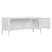 Biely kovový TV stolík 130x55 cm Brisbane – House Nordic