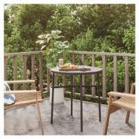 Záhradný čajový stolík polyratan Dekorhome Čierna,Záhradný čajový stolík polyratan Dekorhome Čie