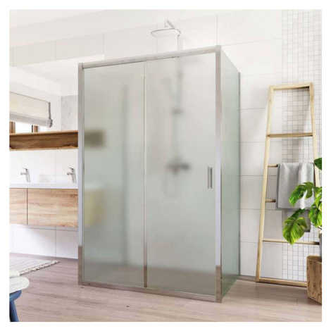Mereo Sprchovací kút, Lima, obdĺžnik do priestoru U, zasúvací, 100x120x100 cm, chróm ALU, sklo P