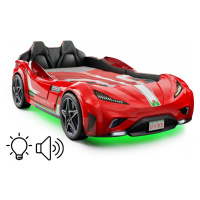 Posteľ auto 100x190 electric - červená