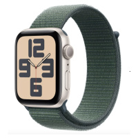 APPLE Watch SE GPS 44mm Starlight Aluminium Case with Lake Green Sport Loop