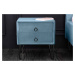 LuxD Dizajnový nočný stolík Palmira 45 cm akvamarínový