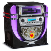 Auna Graceland Mini, Jukebox, CD prehrávač, prehrávač platní, DAB+/FM rádio, LED