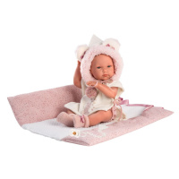 Llorens New Born Dievčatko realistická bábika Bábätko s celovinylovým telom 35 cm