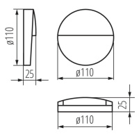 DULI LED 4W-NW-O-GR Svietidlo LED