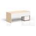 DREVONA33 Kancelársky stôl LUTZ 180x80 breza + biela