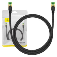 Kábel Baseus Braided network cable cat.8 Ethernet RJ45, 40Gbps, 1m (black)