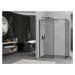 MEXEN/S - Kioto Sprchová zástena WALK-IN 110 x 80 cm, čierny vzor, čierna 800-110-202-70-70-080