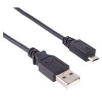 Kábel USB PREMIUMCORD 2.0 Prepojenie A-Micro B. 2 m (čierna)