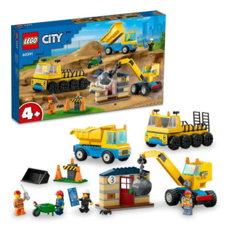 LEGO® City 60391 Stavebná dodávka a demolačný žeriav