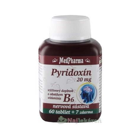 MedPharma PYRIDOXÍN 20 mg (vitamín B6) 67 tabliet