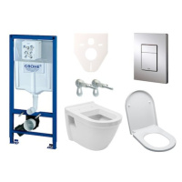 Cenovo zvýhodnený závesný WC set GROHE do ľahkých stien / predstenová montáž + WC Vitra Integra 