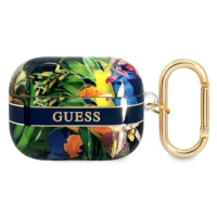 Obal Guess GUAPHHFLB AirPods Pro cover blue Flower Strap Collection (GUAPHHFLB)