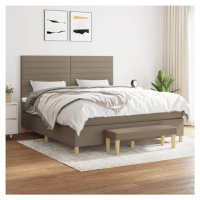 vidaXL Posteľný rám boxspring s matracom sivohned 160x200 cm látka