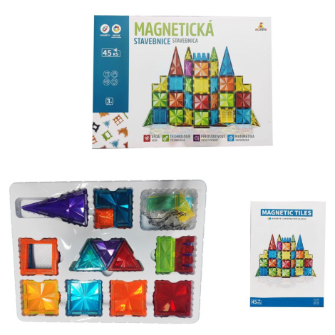 Magnetická stavebnica 45 ks Magnetic Tiles ALLTOYS