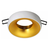 Ozdobný rám DORADO R na žiarovku, okrúhly, GU10 max 50W, bielo-zlatý (ORNO)