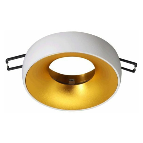 Ozdobný rám DORADO R na žiarovku, okrúhly, GU10 max 50W, bielo-zlatý (ORNO)
