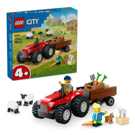 LEGO® City 60461 Červený traktor s prívesom a ovcami