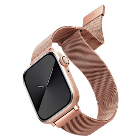 UNIQ Dante oceľový remienok Apple Watch 41/40/38mm Rose ružovo zlatý