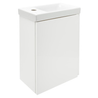 Kúpeľňová skrinka s umývadlom Cersanit Dormo 40x21,5x64 cm biela lesk SIKONCMO014BL