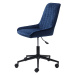 Furniria Dizajnová kancelárska stolička Dana modrý zamat