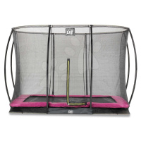 Trampolína s ochrannou sieťou Silhouette Ground Pink Exit Toys prízemná 214*305 cm ružová