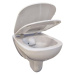 DEANTE Podstavný rám, pre závesné WC misy + SLIM tlačidlo bílé  + WC bez oplachového kruhu Edge 