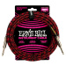 Ernie Ball Braided Instrument Cable 18' Red Black