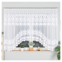 Biela žakarová záclona OKSANA 400x160 cm