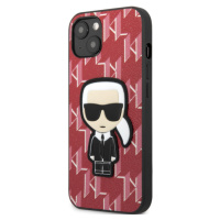 Plastové puzdro Karl Lagerfeld na Apple iPhone 13 Pro Max KLHCP13XPMNIKPI Monogram Ikonik červen