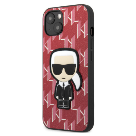 Plastové puzdro Karl Lagerfeld na Apple iPhone 13 Pro Max KLHCP13XPMNIKPI Monogram Ikonik červen