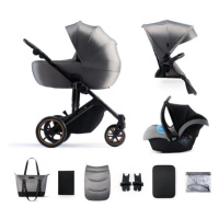 KINDERKRAFT SELECT Kočík kombinovaný 3v1 Prime 2 Shadow Grey, Premium