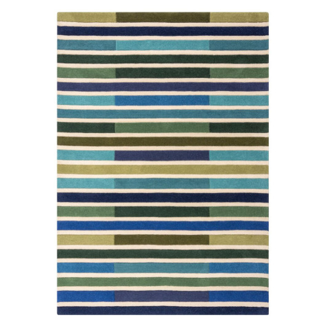 Ručne všívaný kusový koberec Illusion Piano Green/Multi Rozmery kobercov: 200x290 Flair Rugs