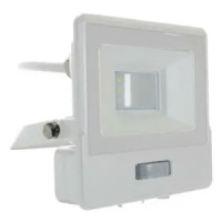 Reflektor LED so senzorom PRO 10W, 6400K, 735lm, biely s káblom VT-118S-1 (V-TAC)