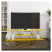 TV stolík CANAZ 120 cm žltý/čierny