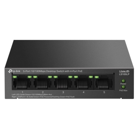 TP-Link LS105LP Switch 1x LAN, 4x LAN s PoE, 41W