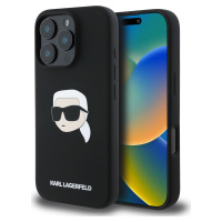 Karl Lagerfeld Liquid Silicone s MagSafe Kryt pre iPhone 16 Pro Max. Čierny