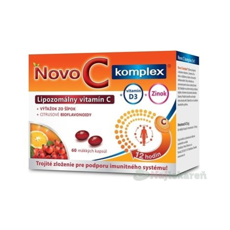 Novo C Komplex Lipozomálny Vitamín C s Vitamínom D3 a zinkom 60 kapsúl