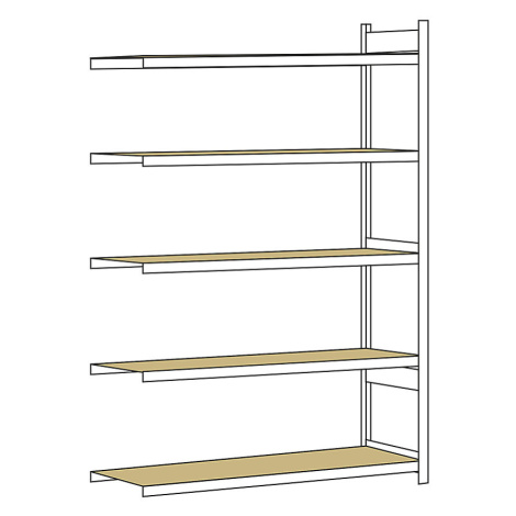 Regál s veľkým rozpätím, s drevotrieskovou doskou, výška 3000 mm SCHULTE