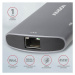 AXAGON HMC-6M2, USB 3.2 Gen 1 húb, porty 2x USB-A, HDMI, RJ-45 GLAN, SATA M.2 slot, PD 100W, káb
