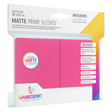 Gamegenic Matte Prime Sleeves Pink (100 obalů) - Obaly na karty