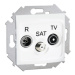 Zásuvka TV/R/SAT priebežná 10dB (SS) biela SIMON15 (simon)