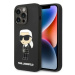 Kryt Karl Lagerfeld iPhone 14 Pro Max 6,7" hardcase black Silicone NFT Ikonik Magsafe (KLHMP14XS