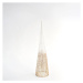 Eurolamp Stromový kornút ozdoba, biele trblietky, 20 x 80 cm, 1 ks