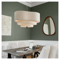 MARKET SET Textilná závesná lampa Pebble krémová Ø 78 cm