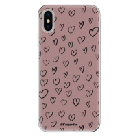 Odolné silikónové puzdro iSaprio - Heart Dark - iPhone X