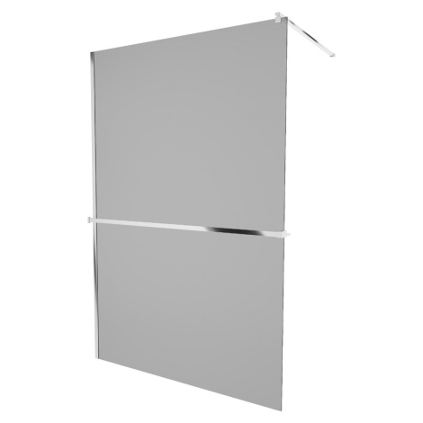 MEXEN/S - KIOTO Sprchová zástena WALK-IN s poličkou a držiakom uterákov 90 x 200, grafit 8 mm, c