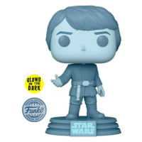 Funko POP! Star Wars: Holographic Luke Skywalker 40th Anniversary GITD Special Edition